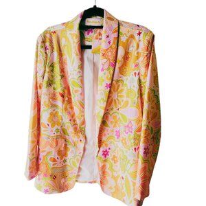 Retrobabe Co. Groovy Retro Floral Blazer NWT XL